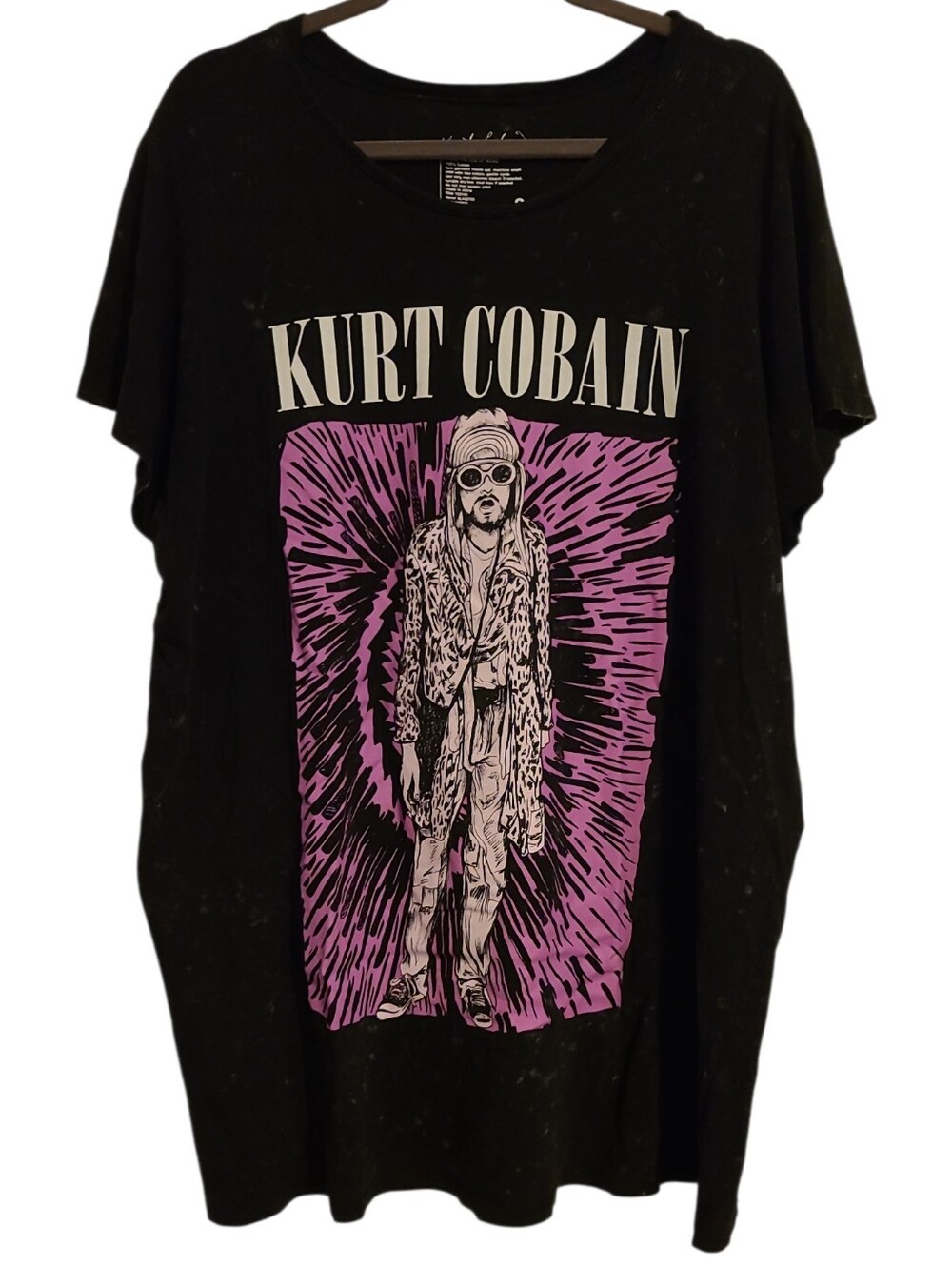 Torrid Kurt Cobain Graphic Tee - Black with Purple Print Sz 3